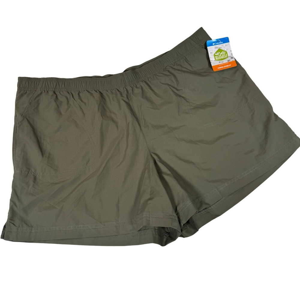 Columbia Sandy River II Shorts Womens XXL Green Omni-Shield New‎ Gorpcore Hiking